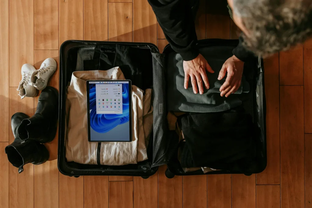 rangement efficace de la valise